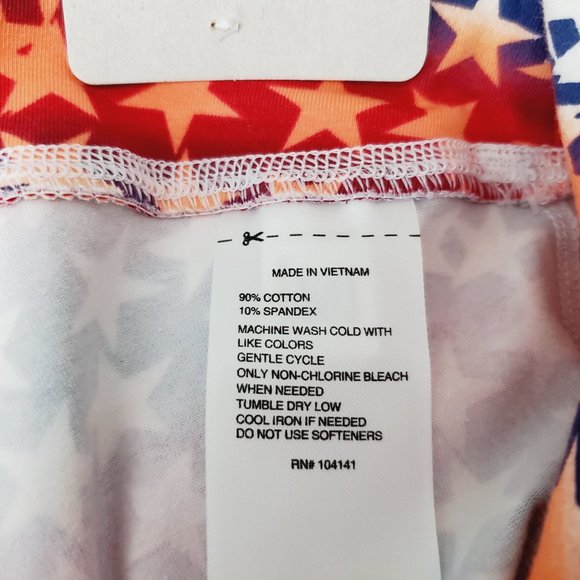 Reebok Sport Capri Cotton Stretch All-over-print Stars Leggings, Sz S, NWT - Picture 8 of 8